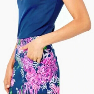 Lilly Pulitzer Monica golf skort in Oyster bay navy ruffle your feathers size 00